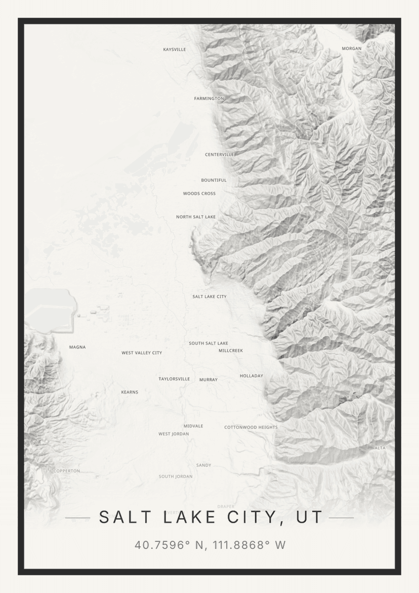 Salt Lake City Topographic Map